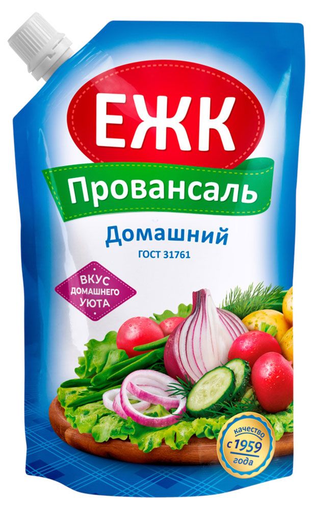 Майонез ЕЖК Провансаль Домашний 50% ГОСТ охлажденный, 700 мл