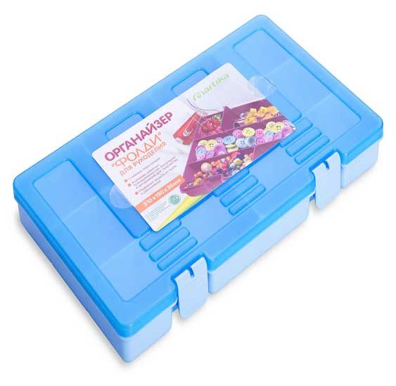 Органайзер для рукоделия Мартика Фолди голубой, 31х19х3,6 см