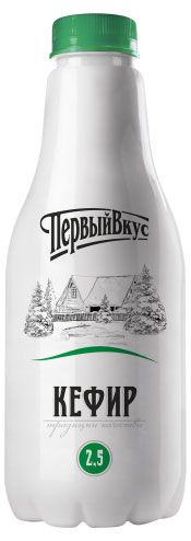 Кефир Первый вкус 2,5% БЗМЖ, 900 мл