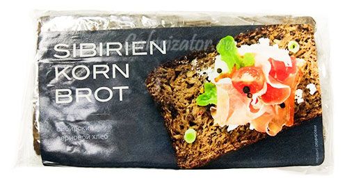Хлеб зерновой Сибирский Пекарь Sibirien Korn Brot Мультизлаковый со льном и хлопьями нарезка 280 г 53₽