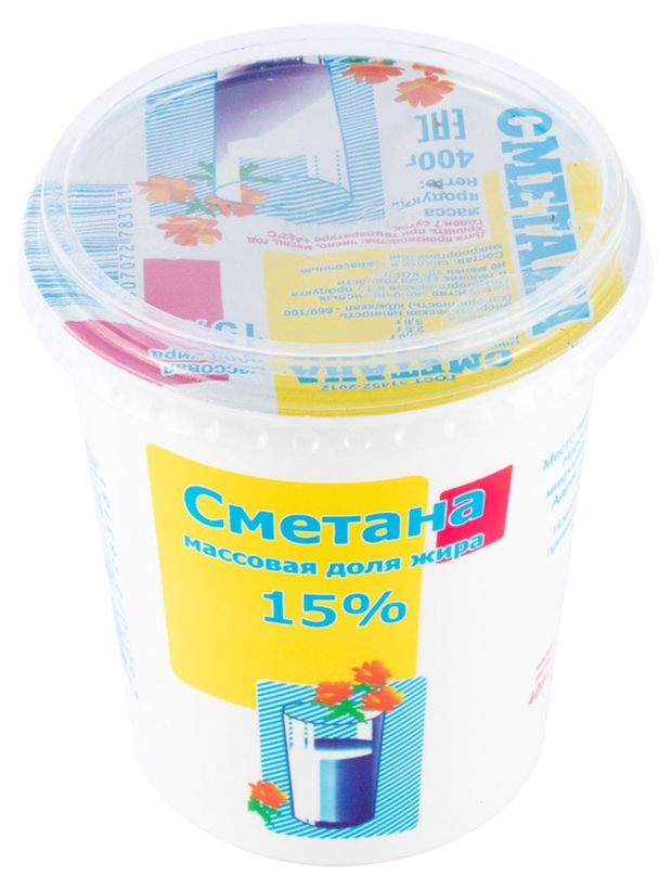 Сметана Племзавод Ирмень 15% БЗМЖ, 250 г
