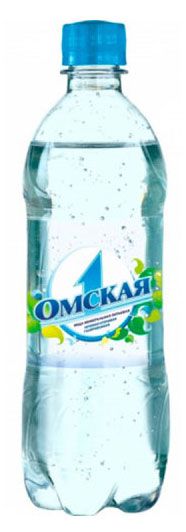 Вода минеральная Омская 1 газированная лечебно-столовая, 600 мл