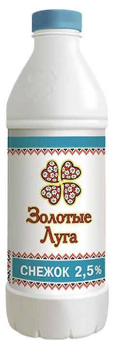 Напиток кисломолочный Снежок йогуртовый Золотые Луга с сахаром охлажденный 2,5%, 950 г