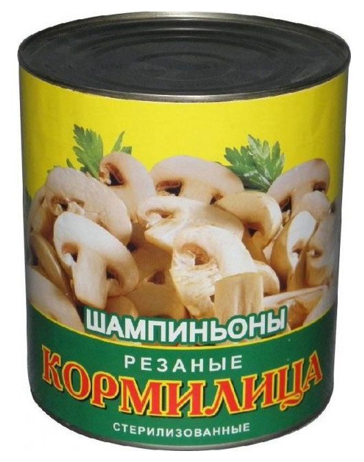 Шампиньоны КОРМИЛИЦА резаные, 3,1 л