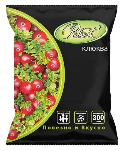 Клюква Polvit быстрозамороженная, 300 г