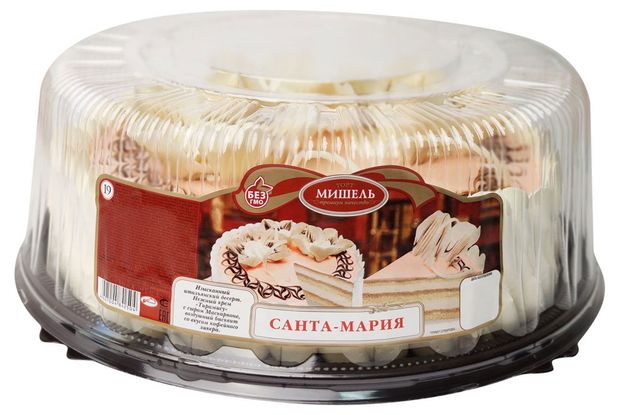 Торт воздушно-бисквитный Мишель Санта Мария с сыром маскарпоне охлажденный, 1,55 кг