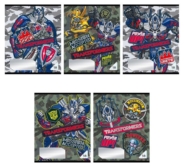 Тетрадь школьная Academy Style Transformers А5 в линейку 18 л 30₽