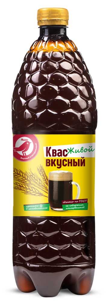 Вода, соки, напитки Квас живой АШАН Красная птица Вкусный, 1 л