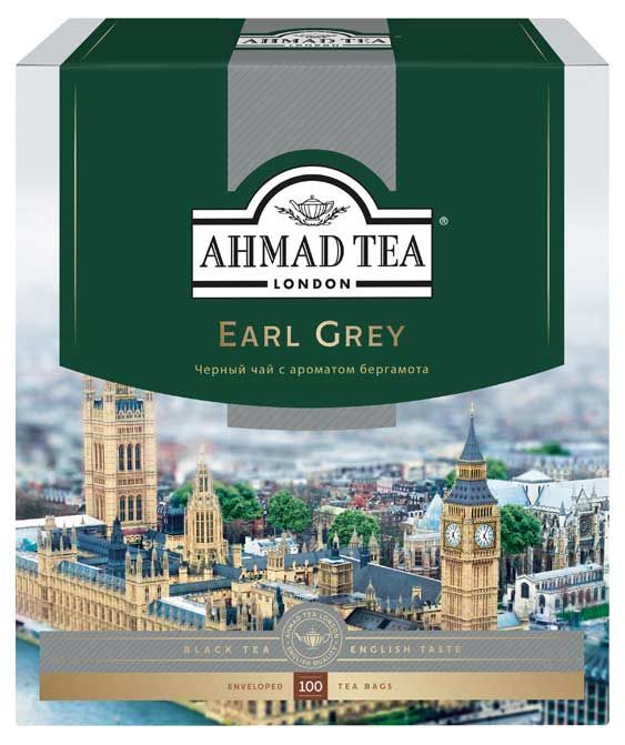 Чай черный Ahmad Tea Earl Grey с бергамотом в пакетиках, 100х2 г
