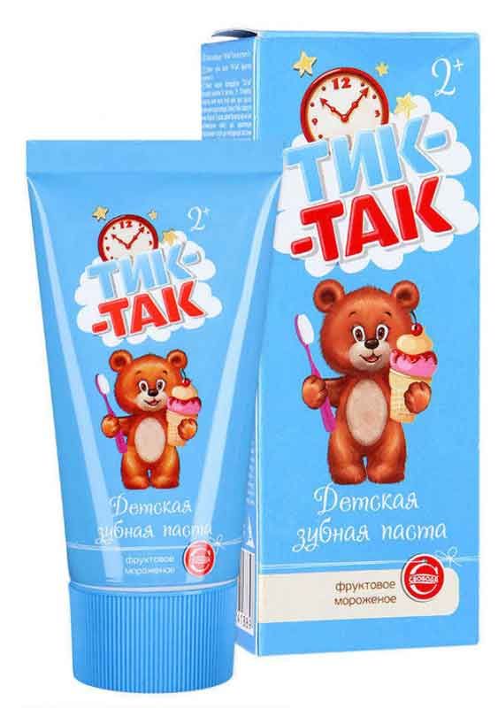 Зубная паста Свобода Тик-Так фруктовое мороженое детская, 62 г