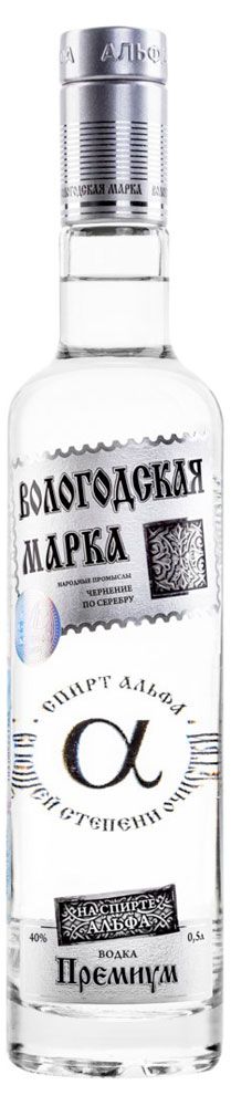 Водка Вологодская Марка Премиум Россия, 0,5 л