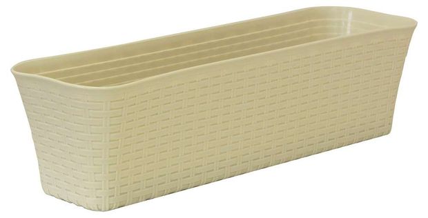 Балконный ящик Idea Ротанг белый 40 см 440₽