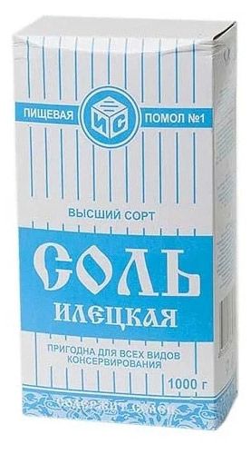 Соль пищевая Илецкая помол 1 1 кг 37₽