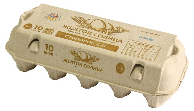 Яйцо куриное Желток Солнца С0 коричневое, 10 шт