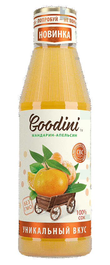 Сок Goodini мандарин-апельсин, 750 мл