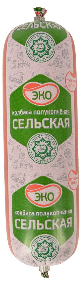 Колбаса полукопченая ЭКО Сельская Халяль 350 г 160₽