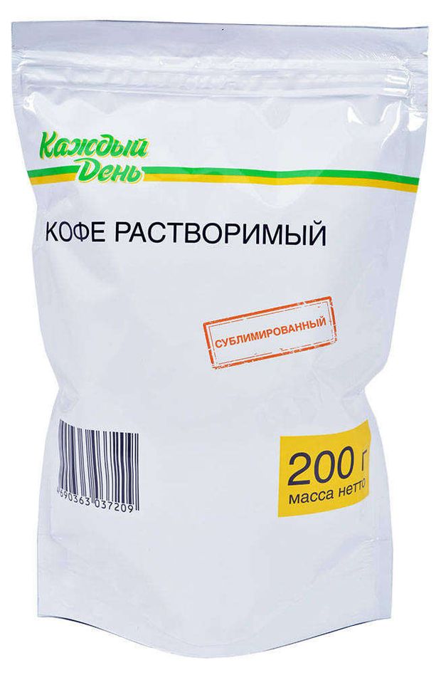 Кофе растворимый Каждый День сублимированный 200 г 490₽