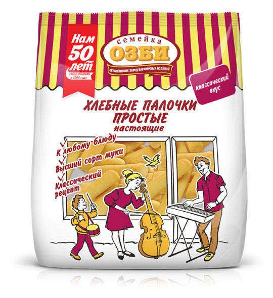 Хлебные палочки Семейка ОЗБИ простые 150 г 41₽