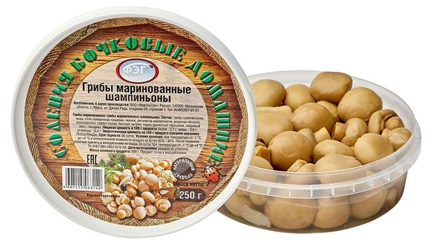 Грибы маринованные ФЭГ шампиньоны 250 г 215₽