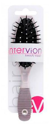 Расческа для волос Inter-Vion с резиновой ручкой, 1 шт