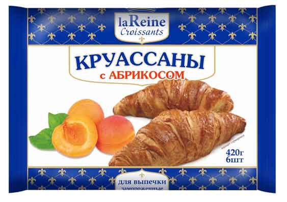 Круассаны La Reine с абрикосом замороженные 6 шт 420 г 205₽