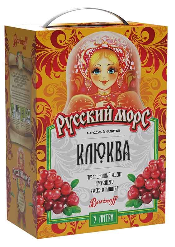 Морс Русский Морс Barinoff клюквенный, 3 л