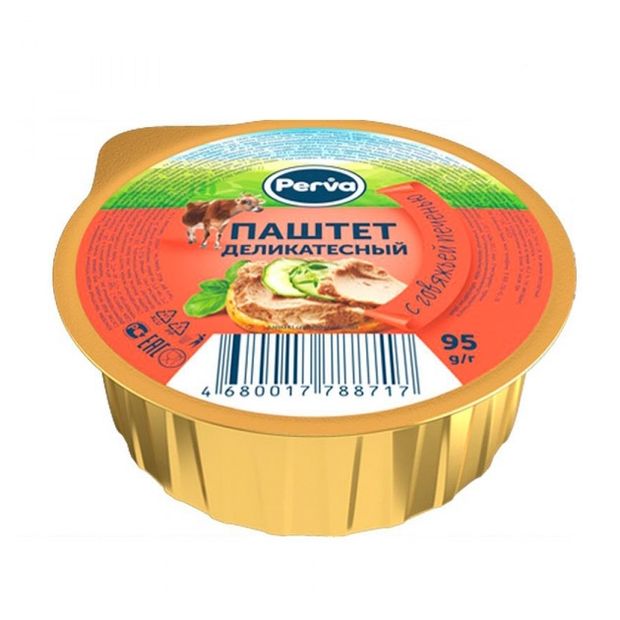 Паштет Perva Деликатесный с говяжьей печенью 95 г 75₽