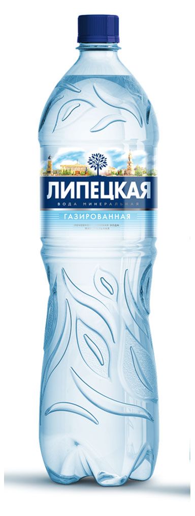 Вода минеральная Липецкая газированная лечебно-столовая, 1,5 л