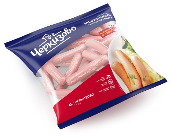 Сосиски Черкизово Молочные по-черкизовски 12-17 кг 1 упаковка 15 кг 640₽