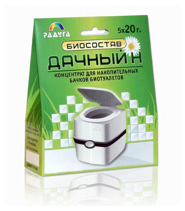 Концентрат для накопительных бачков РАДУГА Дачный-Н, 5х20 г