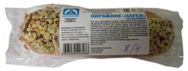 Пирожное заварное Дзержинскхлеб Эклер Затея со сгущенкой, 60 г