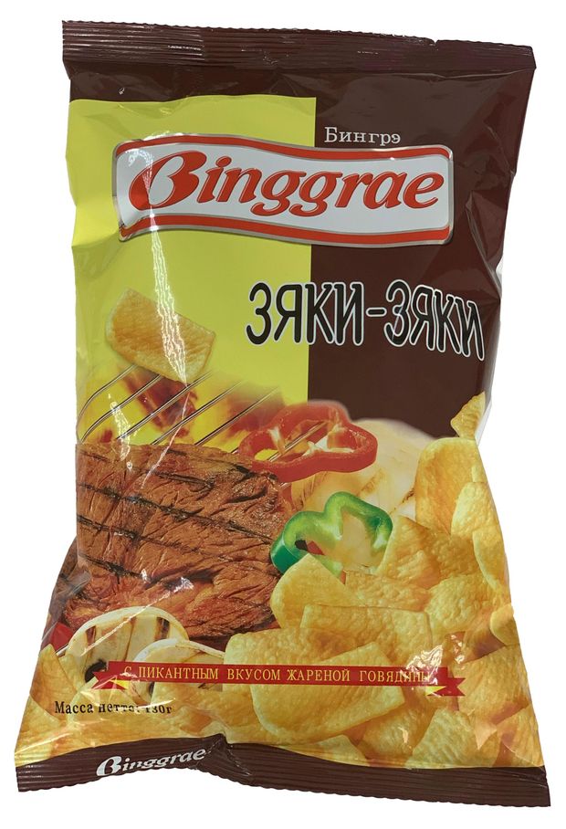 Чипсы Binggrae Зяки-Зяки с пикантным вкусом жареной говядины 130 г 130₽