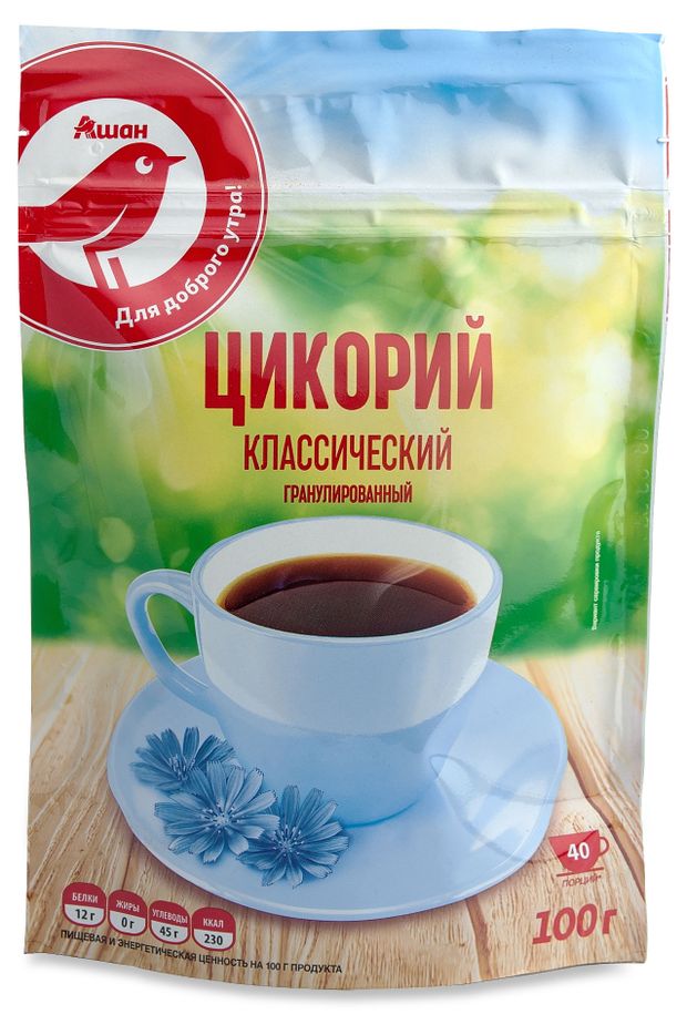 Цикорий растворимый АШАН Красная птица гранулированный 100 г 90₽