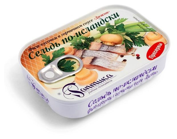 Сельдь Раптика По-исландски кусочки филе в горчичном соусе Дижон, 115 г