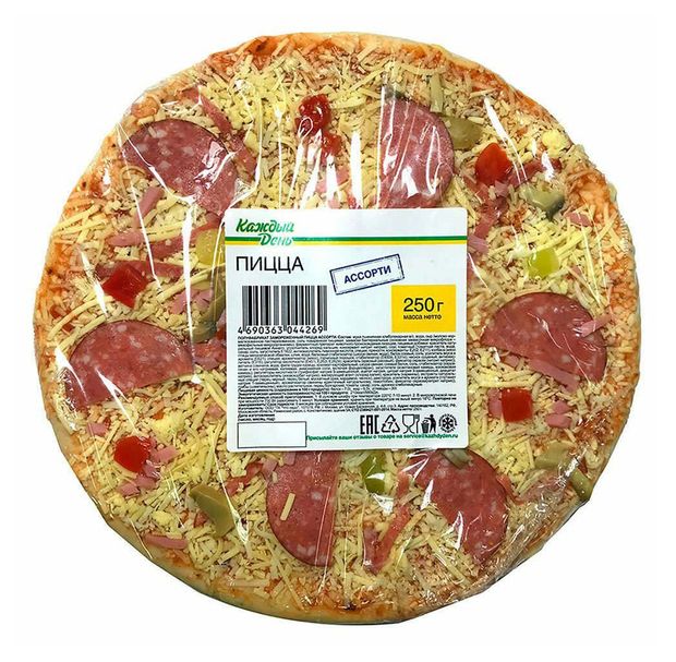 Пицца ассорти Каждый день замороженная, 250 г
