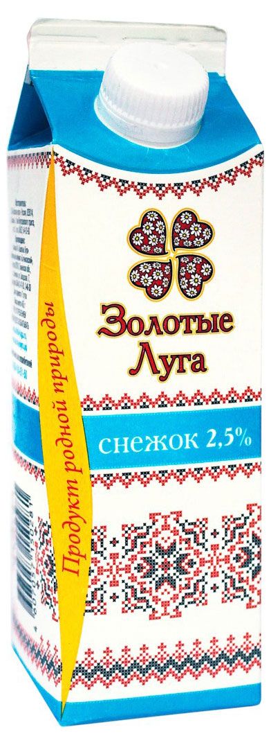Напиток кисломолочный Снежок Золотые луга охлажденный 2,5%, 450 мл