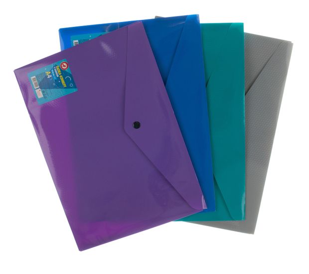 Папка конверт АШАН Красная птица с кнопкой тиснение Diamond А4 35₽