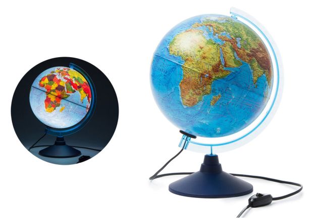 Глобус Globen физико-политический с подсветкой, d250мм