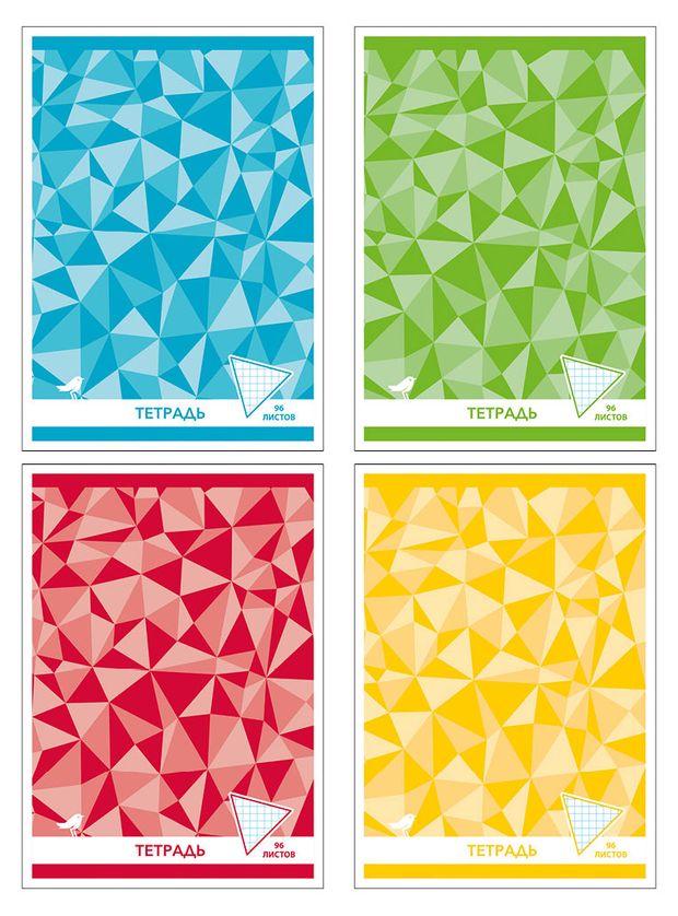 Тетрадь АШАН Красная птица в клетку спираль А4 96 л 165₽