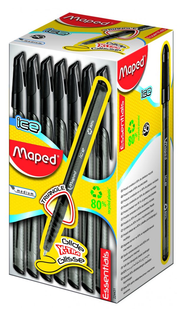 Шариковая ручка Maped GREEN ICE черная 06 мм 37₽