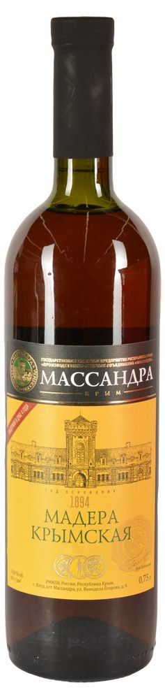 Вино Массандра Мадера Крымская белое сладкое Россия 075 л 950₽