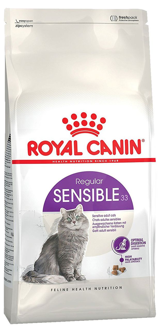 фото Сухой корм для кошек с чувствительным пищеварение royal canin sensible- 33; вес 4 кг