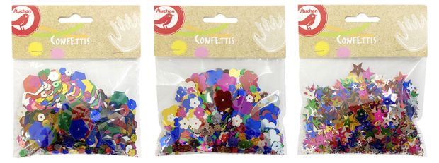 Пайетки АШАН Красная птица разноцветные 30 г 50₽