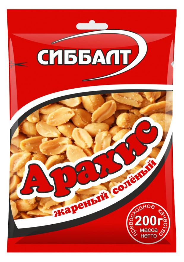 Арахис Сиббалт жареный соленый, 200 г