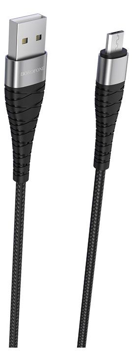 фото Кабель borofone bx32 munificent usb - microusb черный, 1 м