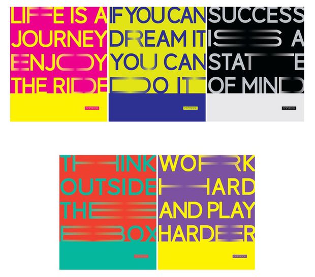 Тетрадь ArtSpace Моноколор 2color quotes в клетку А5 48 л 40₽