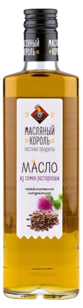 Масло из семян расторопши Масляный король нерафинированное, 350 мл