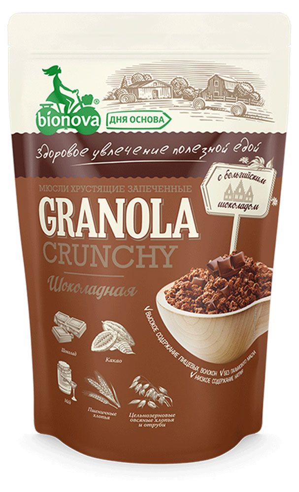 Гранола Bionova мюсли шоколадная 400 г 430₽