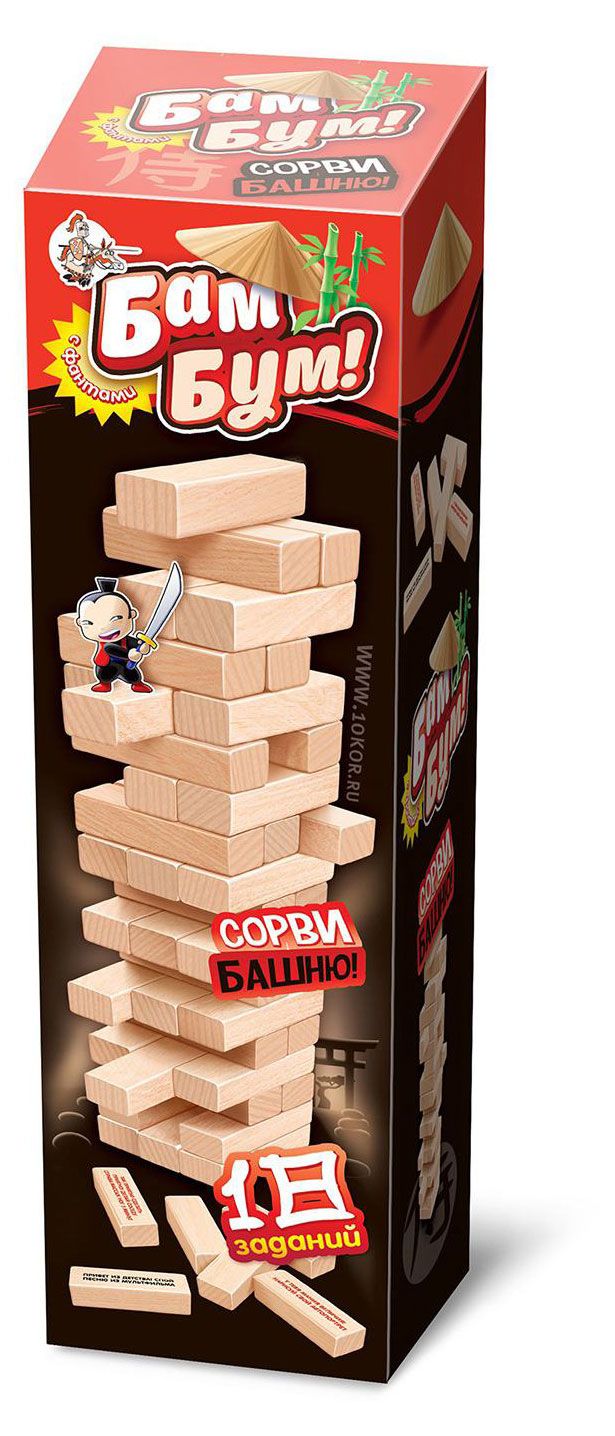 Настольная игра Десятое королевство Падающая башня Бам Бум с фантами