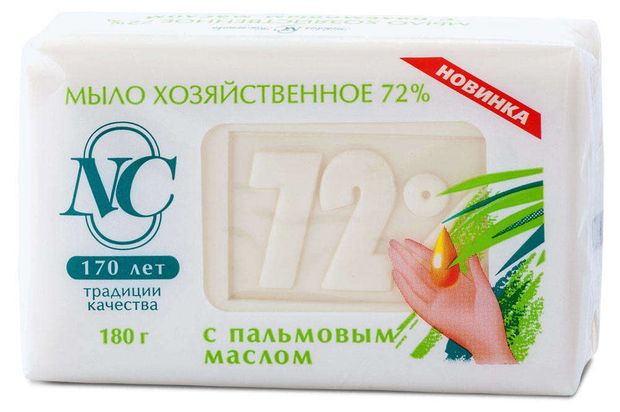 Мыло хозяйственное Невская косметика с пальмовым маслом 72 180 г 110₽
